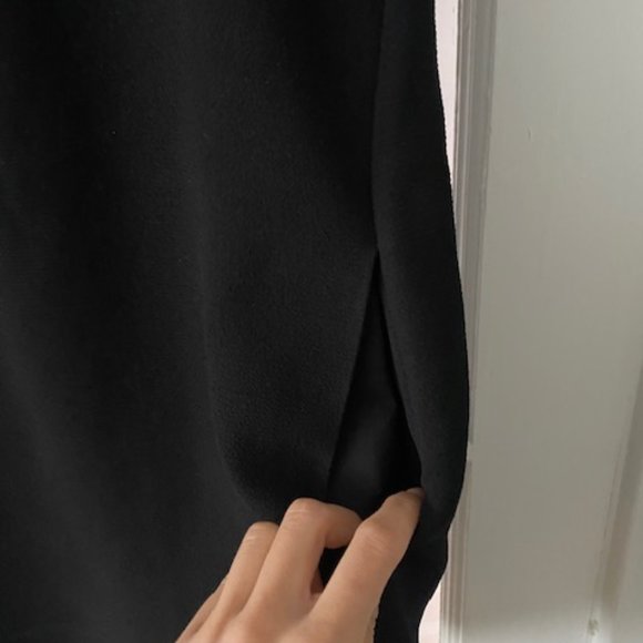 Madewell Leather Trimmed Shift Dress - Picture 5 of 7